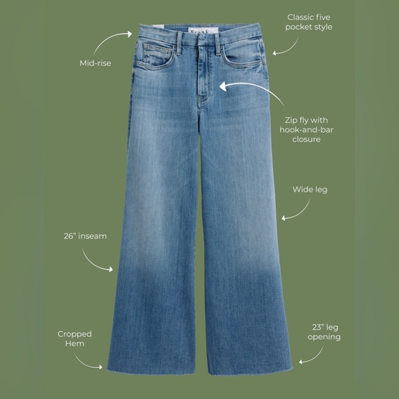 Frank & Eileen Galway Gaucho Jean Pants in Dark Rinse - Picture 5 of 10